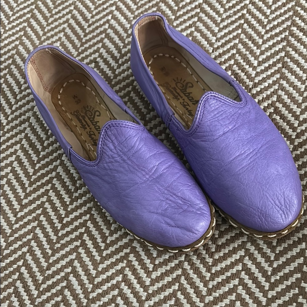 Sabah Purple Flats Slip-On Loafers